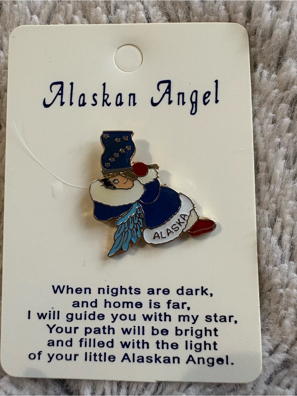 Alaskan Angel Alaska Pin - Blue, White, Red